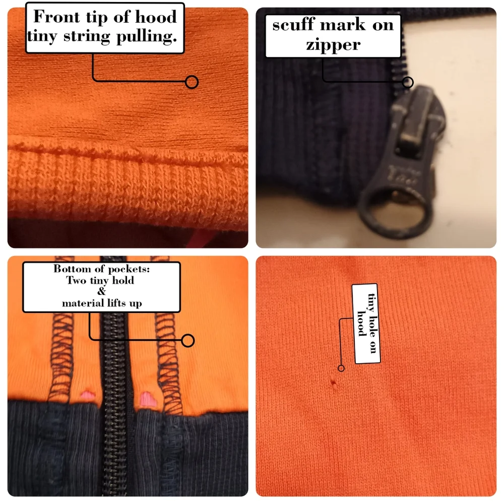 Hanna Andersson Multi Color Color Block Zip Up Hoodie Jacket Girl Kid Size 110 - Picture 6 of 14